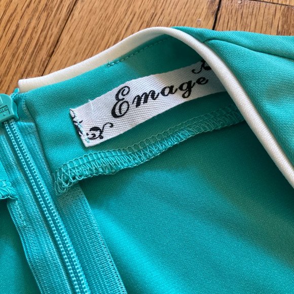 Pinup Wiggle 1940's Deco Dress sz Med - Picture 2 of 3